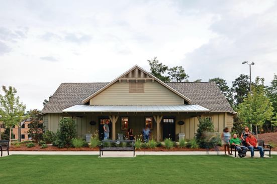 The new 10-unit LEED-Gold family housing complex on Lakeshore Foundation's campus provides a cozy retreat for veterans who are undergoing rehabilitation and their families.