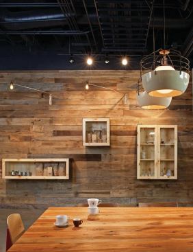 Coffee bar seating area.