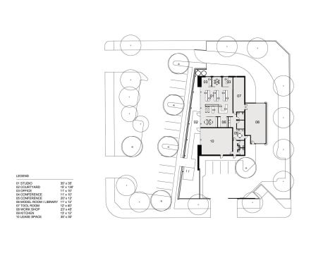 Floor plan of renovated office