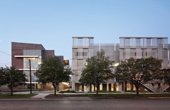 View of County Office entrance and plaza.
