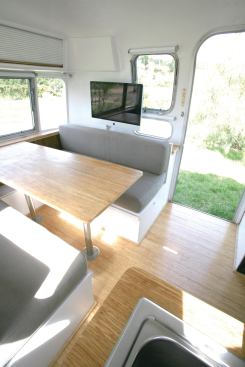 Hofmann's workspace also serves as his dining area and guest room.