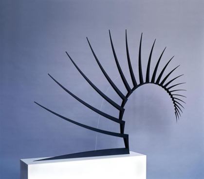 “Spinning Helmet,” a Calatrava sculpture on display in the exhibit. His work in sculpture merited a stand-alone show at New York’s Metropolitan Museum of Art in 2005.