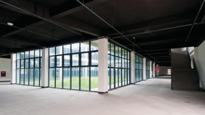 Interior with view to courtyard