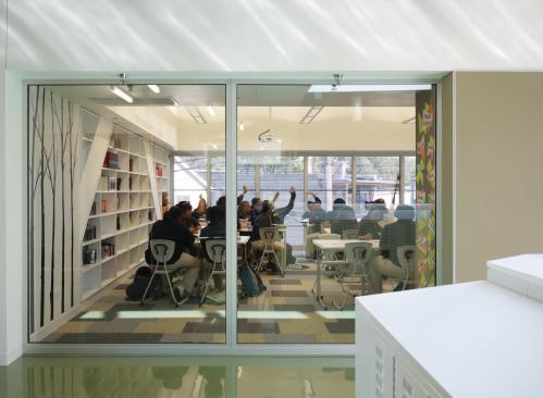 View into classroom