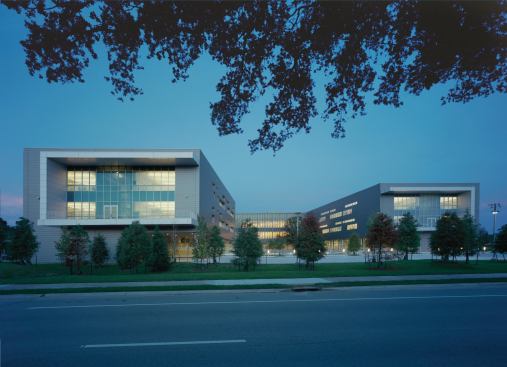 West façade with view into central courtyard