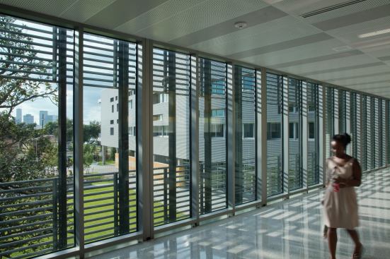 Hallway with view to courtyard