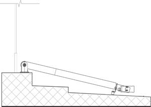 Lighting-detail diagram at the fifth-floor ledge condition