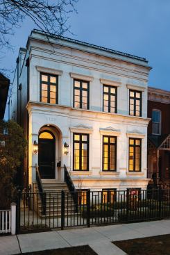 The narrow traditional front of 1120 Montana hides an expansive, multi-level home with an eclectic modern-traditional interior vibe.