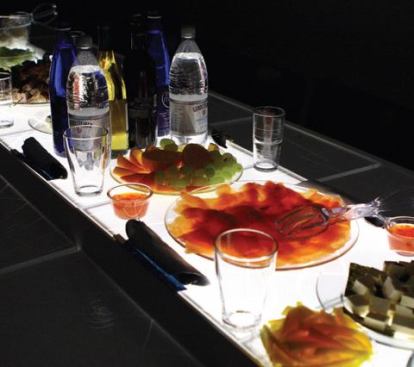 Every detail of the table was considered, from the food, to the types of dishes and glasses.