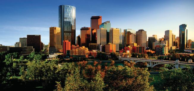 The Bow, a 58-story skyscraper in downtown Calgary, Alberta, Canada