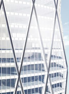 Lotte Super Tower, Skidmore, Owings & Merrill, Diagrid on Skin