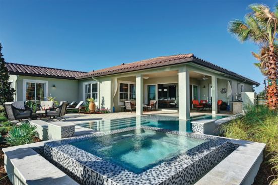 3. The pool and hot tub are inviting places to relax in the sun, or in the evening when the water is illuminated with multi-colored fiber-optic pool lighting.