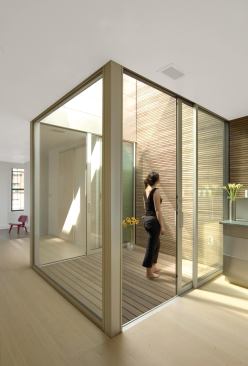 The architects removed a bathroom and replaced it with an 8-by-8-foot courtyard.