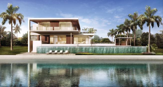 The firm is busy designing custom homes, like this 5,500-square-foot bayfront residence in Miami's Coconut Grove neighborhood.