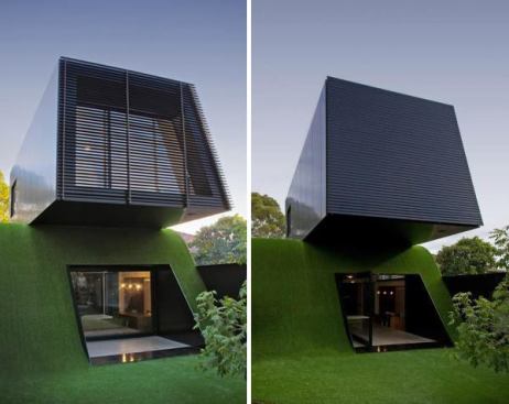 The recently completed Hillside House epitomizes Andrew Maynard’s philosophy of assimilating houses into their natural surroundings so occupants can connect with the outdoors.