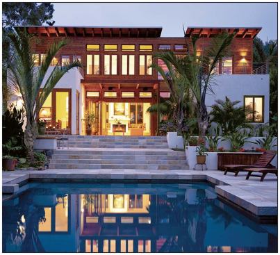 Ricardo Rabines and Taal Safdie excel at designing outdoor rooms, such as the terraces and pool deck at this residence in Encinitas, Calif.