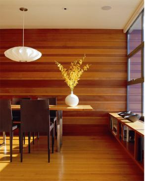 Wood detailing warms the Potrero Hill Residence’s interior.