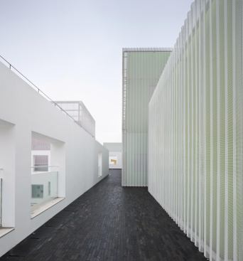 Second-level outdoor circulation.