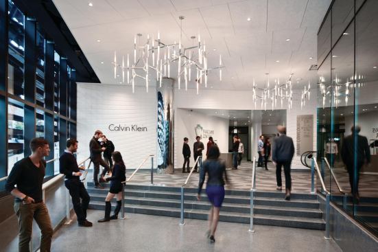 The entrance to the Calvin Klein VIP area on the event level.