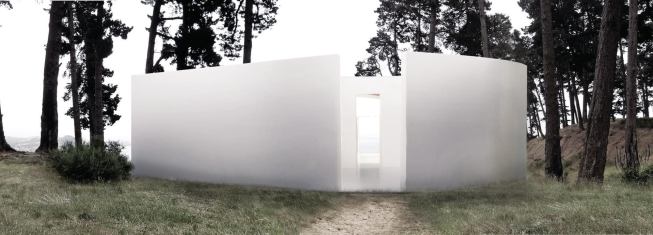 The Chile House is one of 10 projects commissioned by the Chilean government to help rebuild the cultural infrastructure destroyed during the 2010 earthquake. The pavilion’s bucolic setting on a hill overlooking the sea and the city offer a vantage point to not only view the art on display, but also to oversee the progress being made on the revitalization of Penco’s city center.