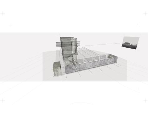 View diagram, showing view west from tower bedrooms.