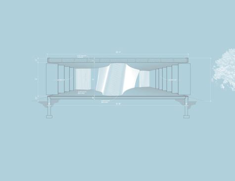Section Through Living Room and Kitchen