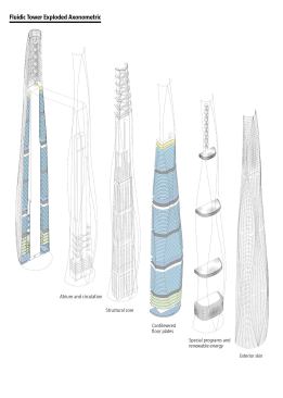 Fluidic Tower Exploded Axonometric