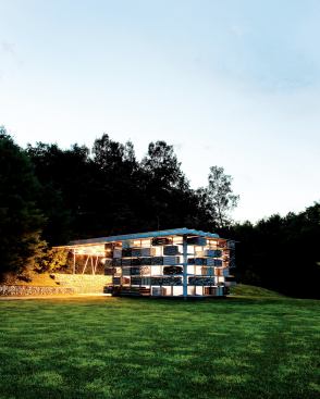 Storage Barn, exterior at night