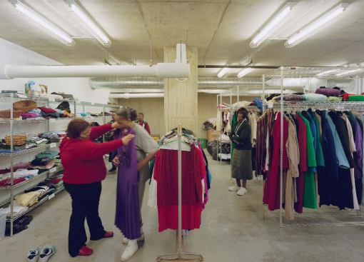 The mission's programming makes it far more than just a homeless shelter. Residents have access to a clothing distribution center on the basement level to get clean clothes for daily living as well as for job interviews. 