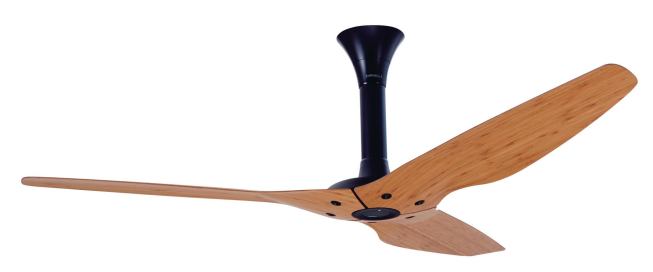 Haiku is 
Big Ass Fans’ attempt to scale down its ventilation know-how for residential applications. The fan’s core is streamlined thanks to a cool-running motor and integrated driver with sensor-free electronic controls. Three aerodynamic airfoils are spun by a direct-current and permanent-magnetics operation that the company says is 80 percent more efficient than standard fans, using a max of 30 watts. The fan is available in moso bamboo or a glass-infused matrix composite, and its 10 settings can be controlled by remote. Big Ass Fans. 855.694.2458. 
www.haikufan.com.