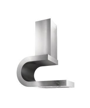 Sorpresa Generation II, 
BEST’s line of sculptural range hoods, is living up to its name. Italian for the word “surprise,” the collection of uniquely shaped wall-mounted hoods disguises ventilation in the kitchen by matching the flue to the wall, rather than the ceiling. The stainless steel Intrigue, shown, is available for ducted or non-ducted applications and has a 400-CFM blower and multispeed control. BEST. 800.558.1711. 
www.bestrangehoods.com.