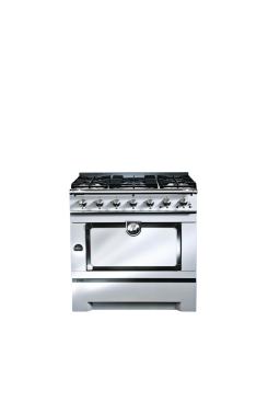 La Cornue’s 1908 range harkens the year the vaulted oven was born but gleans its value from a century on the market. Five high-performance burners—including one at 17,500 BTU—plus an electric salamander-style broiler that holds a steady temperature rather than cycling on and off join the traditional vaulted gas oven on the 36-inch frame. The 1908 is available in gloss or matte black, stainless steel, provence or navy blue, and two shades of white. La Cornue. 800.457.1356. 
www.lacornueusa.com.