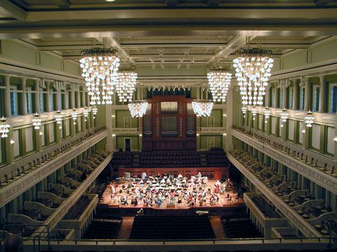 The concert hall interior.