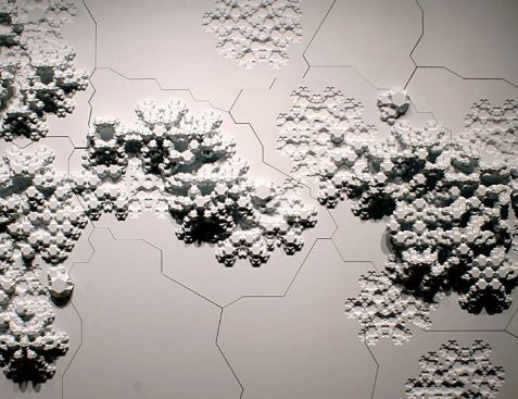 Automated algorithms drive Rules of Six, a sculpture by New York-based architectural designers Benjamin Aranda and Chris Lasch that emulates the growth patterns of nanostructures.