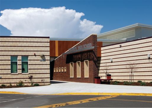 Triumph High School
Architect: Design Studio, with RB Architects, Fort Collins, Colo. 
Completion: 2008. 
Brief: $13.5 million facility designed to LEED Silver but not certified.