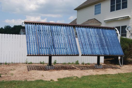 #6 EarthNet Energy PV Ground-Mount System  Because not all rooftops are suitable for solar collector placement, the company offers a Ground Mount Pedestal mounting system adaptable to most types of flat-panel and evacuated-tube solar collectors. The heavy duty, powder-coated-steel pedestals are available in 5-foot-tall bolt-mount or 7-foot-tall direct-burial models. The company also manufactures complete evacuated-tube and flat-panel solar collector systems. 717.414.7652. 
www.earthnetenergy.net.