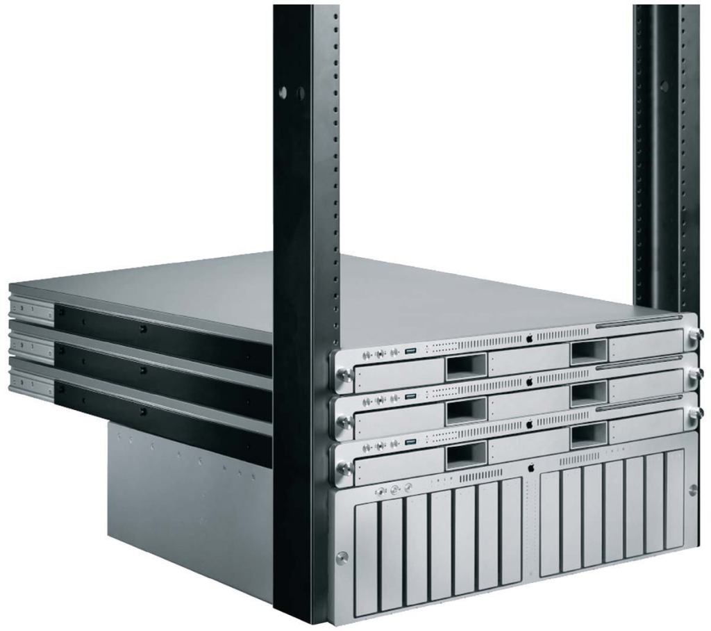Appleapple.com

8-core Intel Xeon offers up to 3 GHz of processor power • Three hard drive bays offer up to 3 TB of storage • 32 GB memory limit • Optional redundant power supply • Runs Leopard Server with no client limit • Built-in remote management
