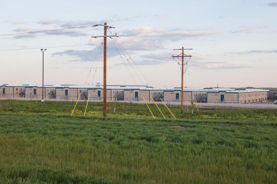 Man camps, temporary lodging for oil industry employees.