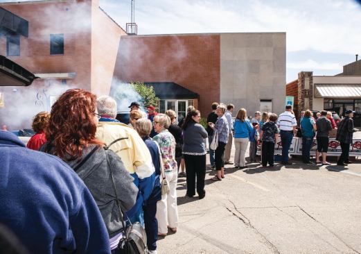 A cookout in Williston sponsored by the North Dakota CattleWomen.