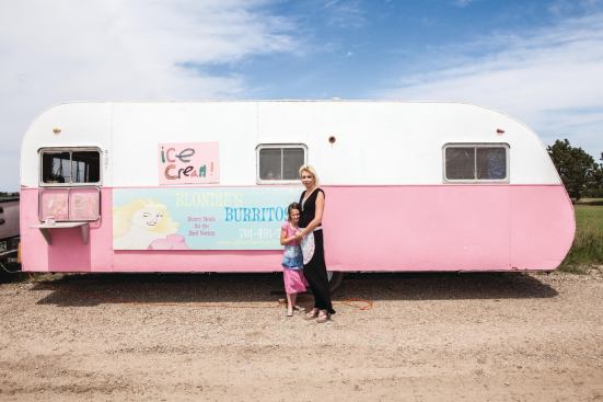 A mother and daughter who moved from Colorado to North Dakota to start a food truck business, Blondie's Burritos.
