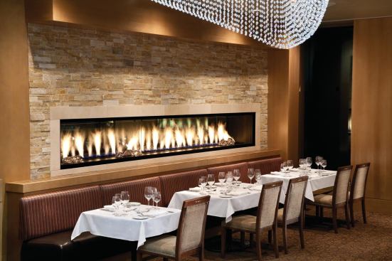 Typical architectural fireplace installation