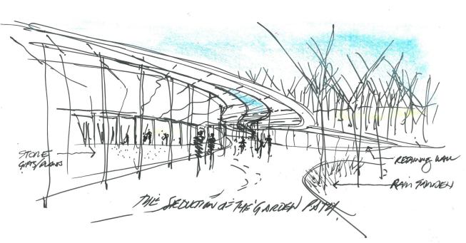 Sketch of the breezeway