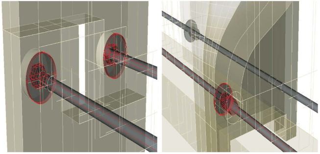 Threaded Rod System for East Wall Assembly

The threaded rod system consists of 18-inch-long threaded rods connected with threaded couplings. Top and bottom tracks keep the pieces in place, and compression from the rods keeps the glass sheets in place with no adhesive.
