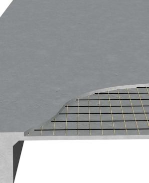 Carbon Fiber Grid Reinforced Precast Concrete Panel

By using a carbon fiber grid instead of steel rebar as support for its precast panels, AltusGroup is able to manufacture a lighter and thinner panel than those made of traditional precast concrete.