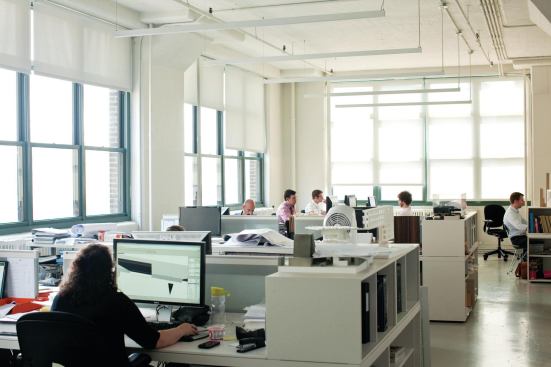 Yao and Cassell, along with partner Adam Yarinsky, 49, AIA, moved the firm across the street to new SoHo offices five years ago. The type of space was as important a consideration as the quantity of space in that decision to move.