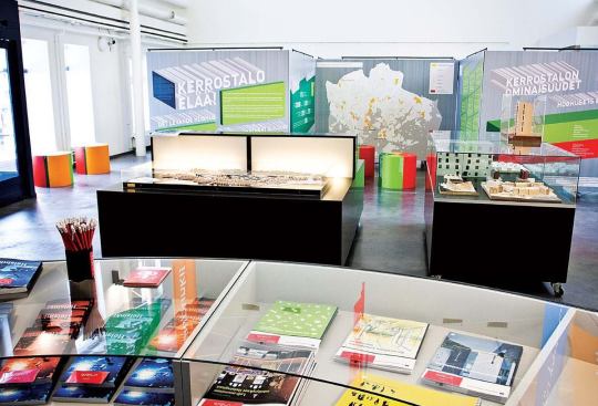 Laituri, or “platform” in Finnish, is an exhibition center that opened in June in a former bus station in central Helsinki. The center is the latest outreach effort by Helsinki’s 270-person-strong city planning department. Designed by NRT Architects and off ering multimedia exhibits on local planning and development, Laituri received about 4,000 visitors in its first two months of operation. 