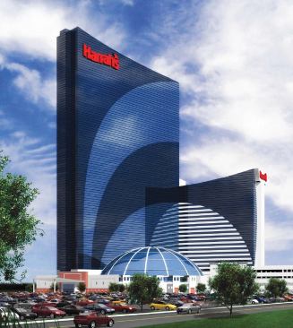 A new addition to Harrah’s Resort in Atlantic City, the 44-story Waterfront Tower opened in March. After sundown, its façade plays host to The Lights, a 4 millionsquare-foot-LED attraction that displays images including falling dice and the American flag to viewers as far as 10 miles away. Each floor has 700 feet of wraparound linear LED arrays attached to the mullions of the curtain wall.