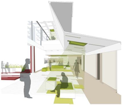 NAUG LOUNGE, 2009

Working with New York designer Joel Sanders, Van Lengen herself is turning this double-height space into a hub where students can plug in an iPod to share music, tune in to a real-time lecture on campus, or select a channel that captures sounds of nature on campus.

Faculty Architect: Karen Van Lengen 

Architect: Joel Sanders Architect_Joel Sanders, Chris Kitterman