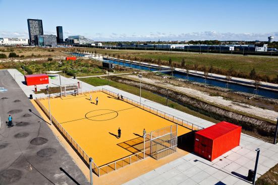 In Copenhagen, Plug n Play by Kragh & Berglund Landscape Architecture * Urban Design integrates with the fabric of the surrounding neighborhood.