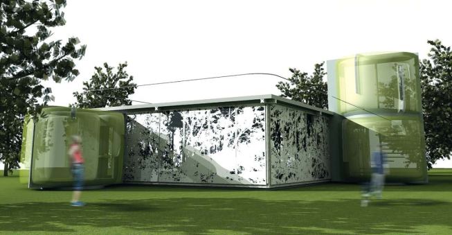 The kit-of-parts nature of the node system allows owners to configure their houses in a variety of ways to best accommodate their individual needs.